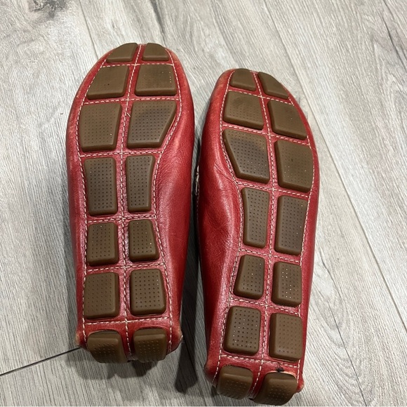 Red Leather Women's Cole Haan Loafers - Picture 3 of 7